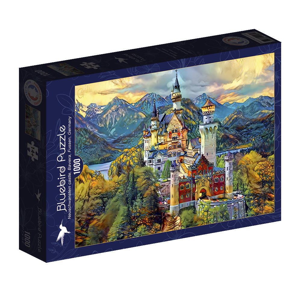 Bluebird Puzzle - Neuschwanstein Castle, Fussen, Germany - 1000 Piece Jigsaw Puzzle