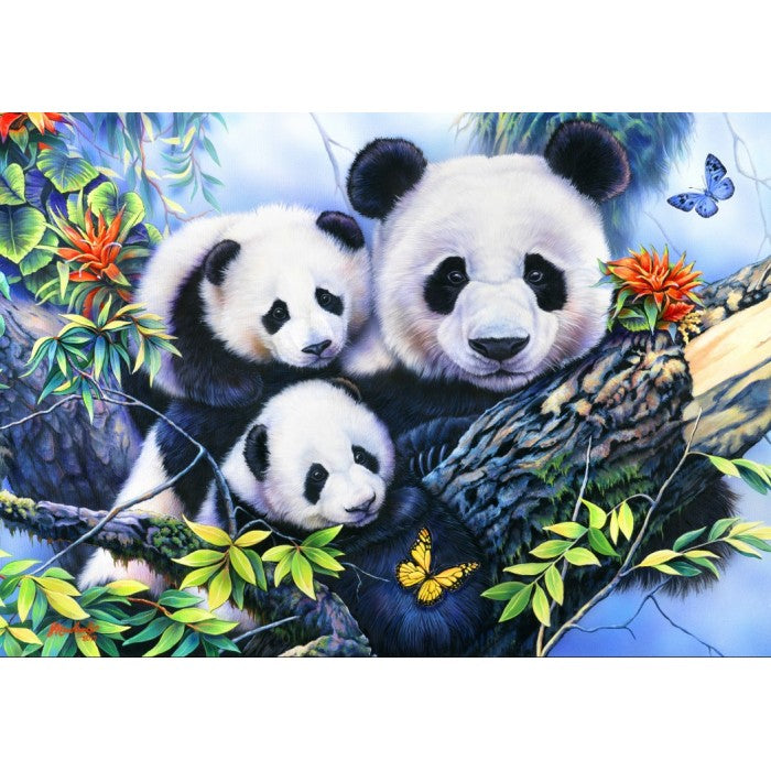 Bluebird Puzzle - Panda Family - 1000 Piece Jigsaw Puzzle