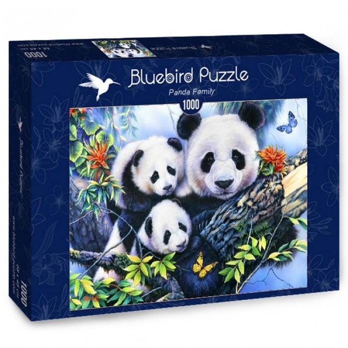 Bluebird Puzzle - Panda Family - 1000 Piece Jigsaw Puzzle