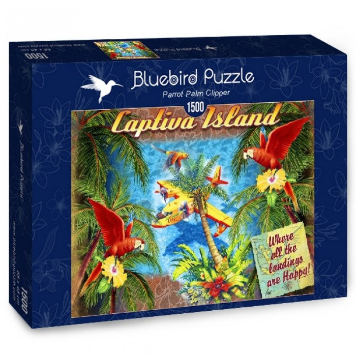 Bluebird Puzzle 70104 Parrot Palm Clipper 1500 Piece Jigsaw Puzzle