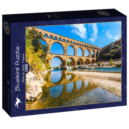 Bluebird Puzzle - Pont du Gard, France - 1000 Piece Jigsaw Puzzle