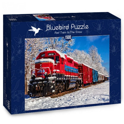 Bluebird Puzzle 70282 Red Train In The Snow 1500 Piece Jigsaw Puzzle
