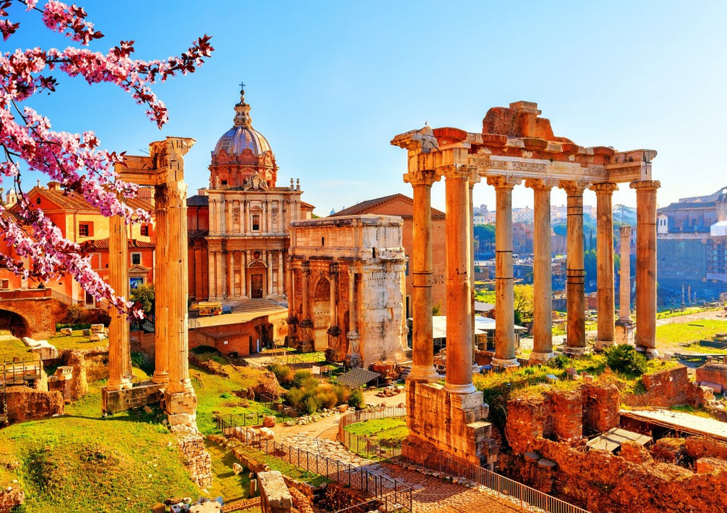 Roman Ruins in Spring, Italy – 1000 Piece Jigsaw Puzzle (Bluebird Puzzle)