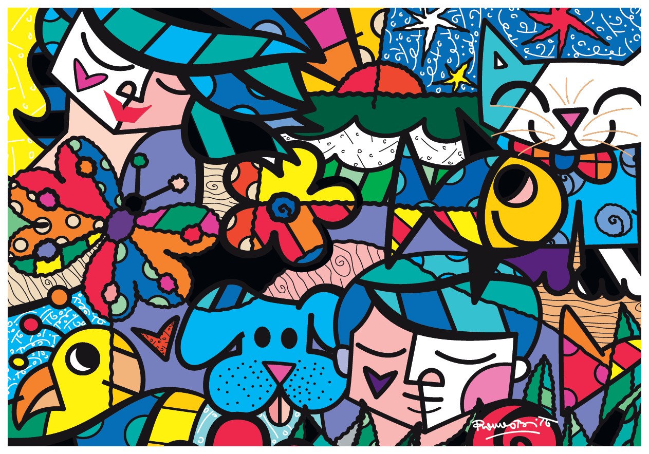 Britto Garden by Romero Britto – 1000 Piece Jigsaw Puzzle (Bluebird Puzzle)