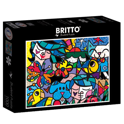 Bluebird Puzzle - Romero Britto - Britto Garden - 1000 Piece Jigsaw Puzzle