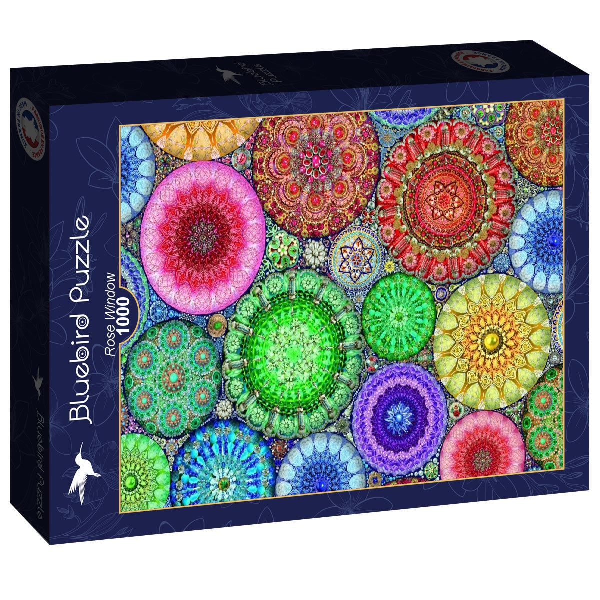 Bluebird Puzzle - Rose Window - 1000 Piece Jigsaw Puzzle