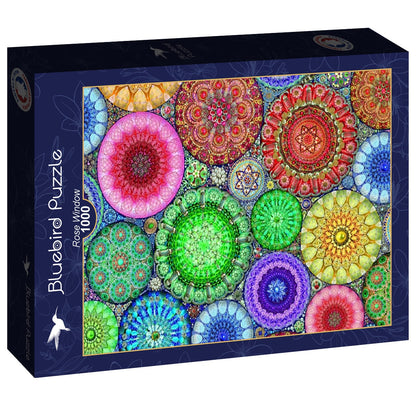 Bluebird Puzzle - Rose Window - 1000 Piece Jigsaw Puzzle