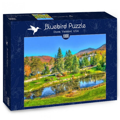 Bluebird Puzzle - Stowe, Vermont, USA - 1000 Piece Jigsaw Puzzle