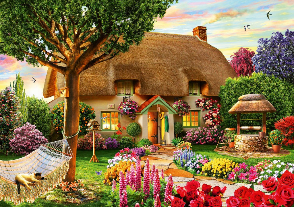 Thatched Cottage – 1000 Piece Jigsaw Puzzle (Bluebird Puzzle)