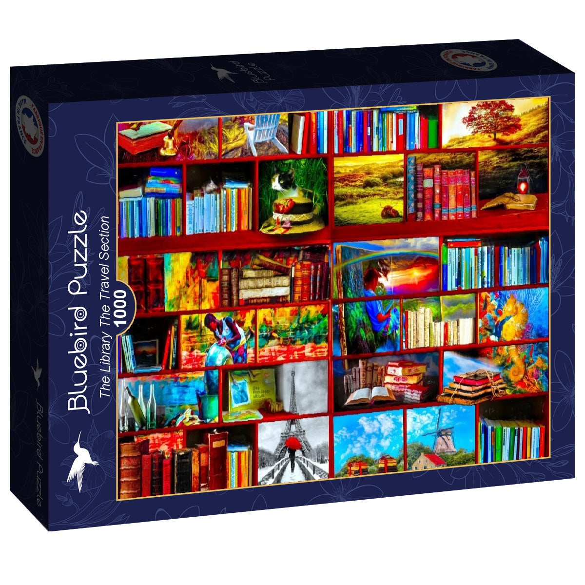 Bluebird Puzzle - The Library The Travel Section - 1000 Piece Jigsaw Puzzle