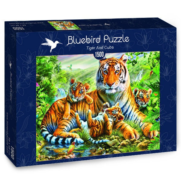 Bluebird Puzzle 70137 Tiger And Cubs 1500 Piece Jigsaw Puzzle