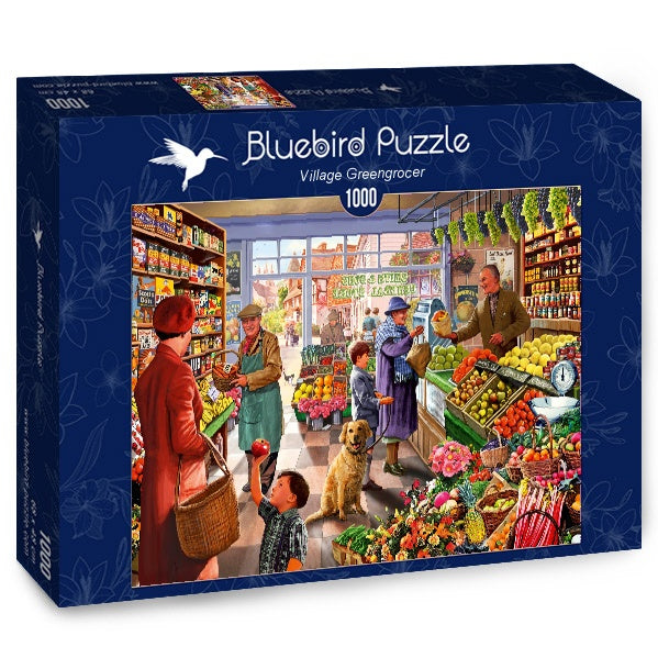 Village Greengrocer – 1000 Piece Jigsaw Puzzle (Bluebird Puzzle) - Completed Puzzle