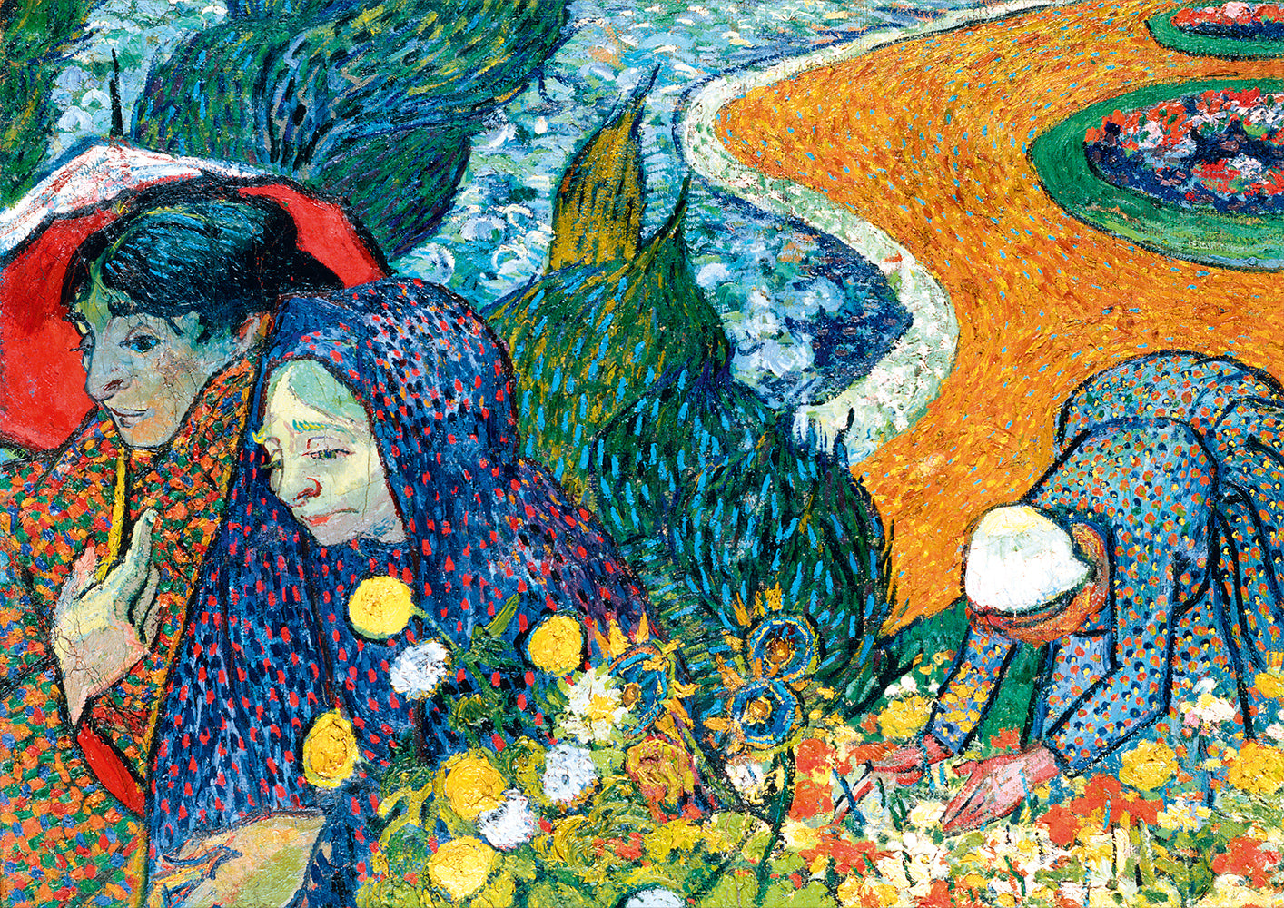 Memory of the Garden at Etten (Ladies of Arles), 1888 by Vincent Van Gogh – 1000 Piece Jigsaw Puzzle (Bluebird Puzzle)