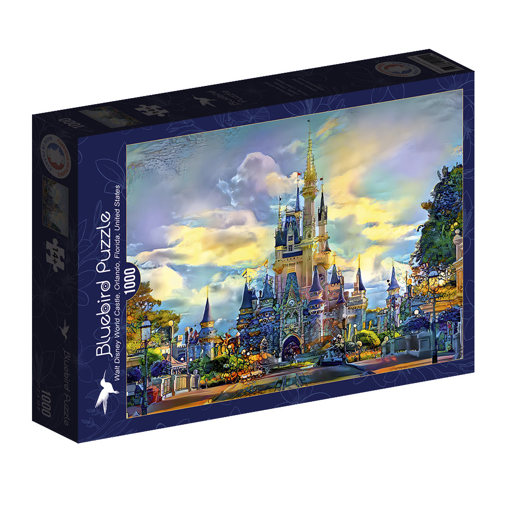 Walt Disney World Castle, Orlando, Floride, USA – 1000 Piece Jigsaw Puzzle (Bluebird Puzzle)