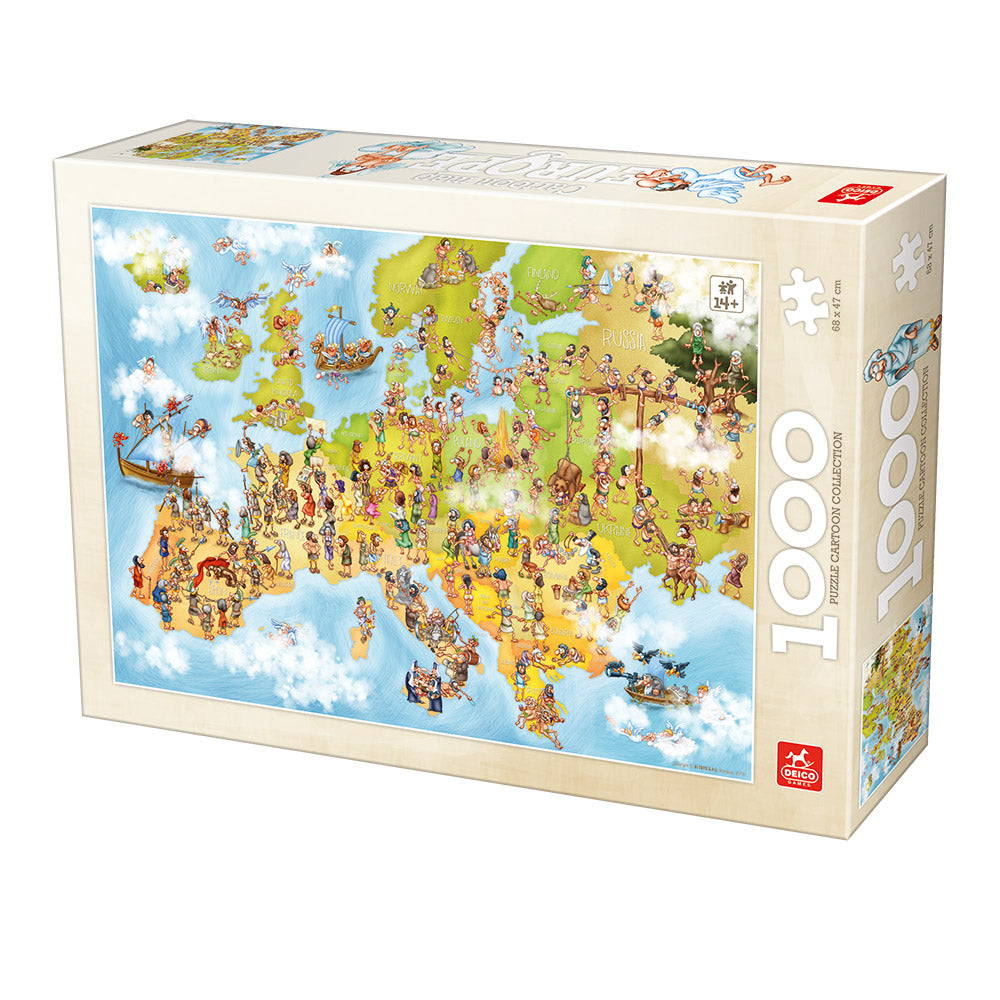 Map of Europe – 1000 Piece Jigsaw Puzzle (Dtoys)