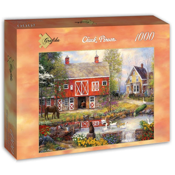 Reflections On Country Living by Chuck Pinson – 1000 Piece Jigsaw Puzzle (Grafika) - Completed Puzzle
