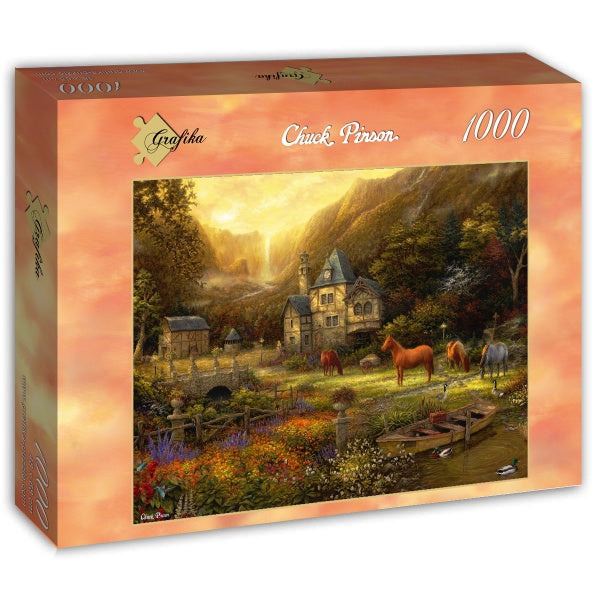 The Golden Valley by Chuck Pinson – 1000 Piece Jigsaw Puzzle (Grafika) - Completed Puzzle