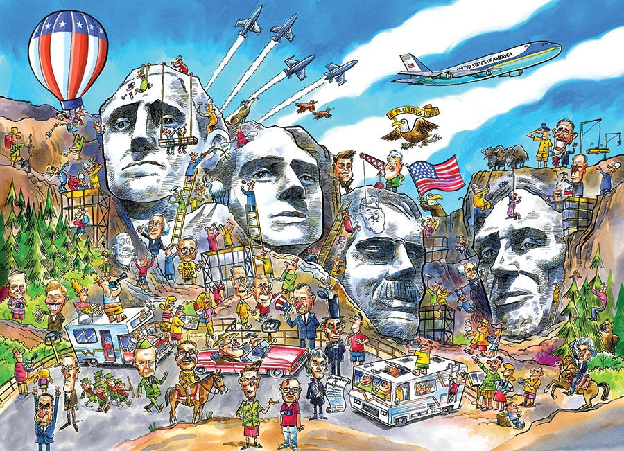 DoodleTown: Mount Rushmore – 1000 Piece Jigsaw Puzzle (Cobble Hill)