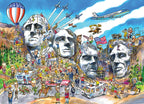 DoodleTown: Mount Rushmore – 1000 Piece Jigsaw Puzzle (Cobble Hill)