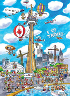 DoodleTown: Toronto – 1000 Piece Jigsaw Puzzle (Cobble Hill)