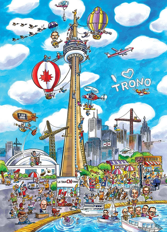 DoodleTown: Toronto – 1000 Piece Jigsaw Puzzle (Cobble Hill)