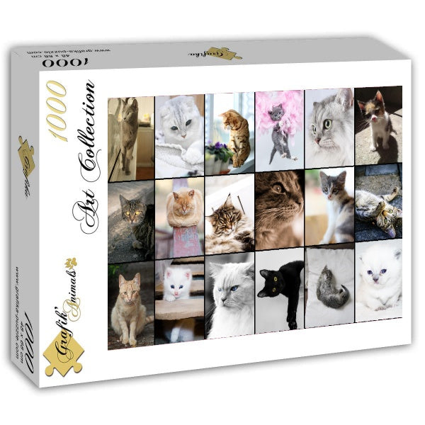 Cats – 1000 Piece Jigsaw Puzzle (Grafika)