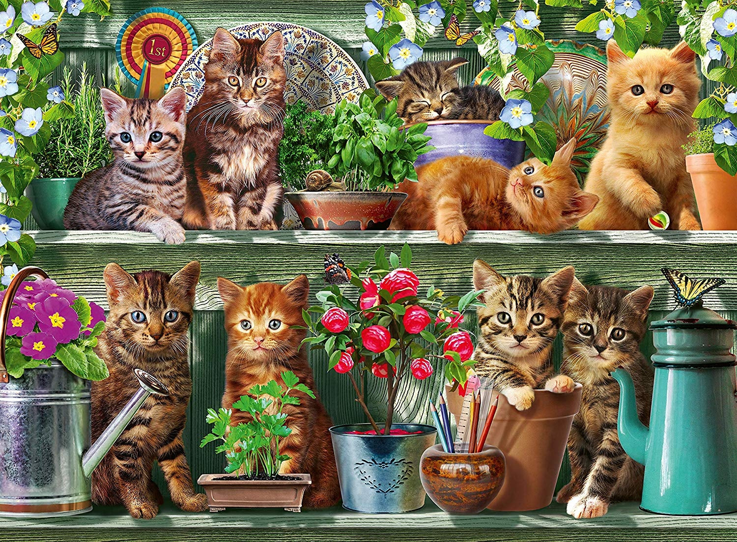 Cats On The Shelf – 500 Piece Jigsaw Puzzle (Ravensburger)