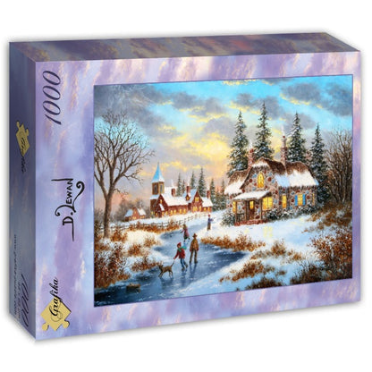 Grafika 00519 Dennis Lewan - A Mid-Winter's Eve - 1000 Piece Jigsaw Puzzle