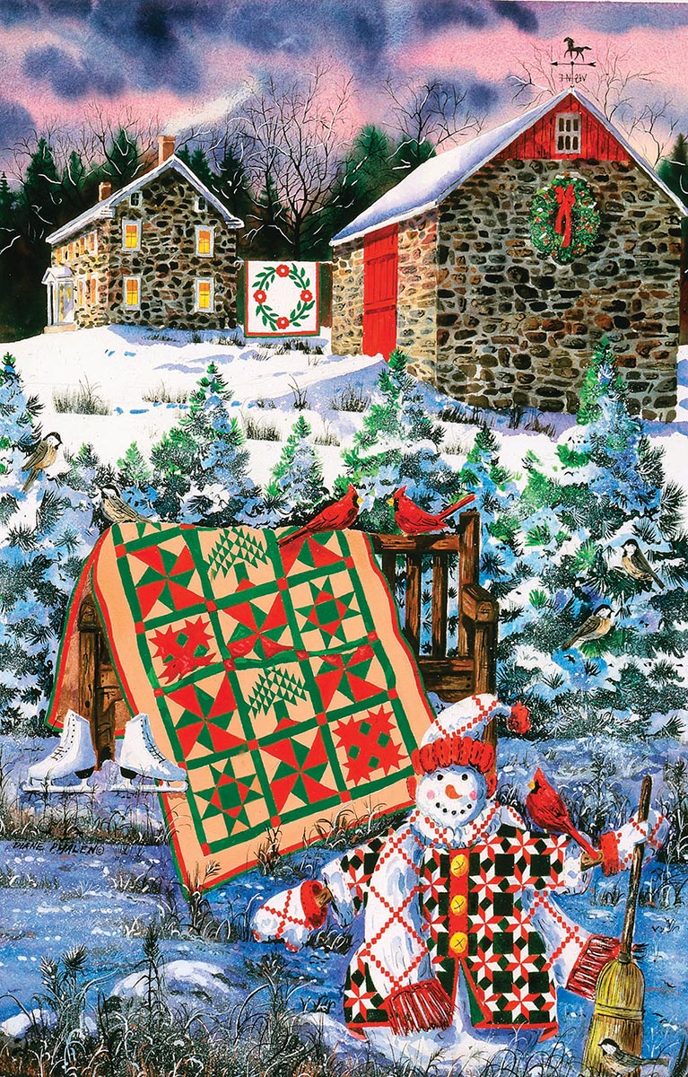 Sunsout Diane Phalen - A Christmas Cheer Quilt 1000 piece jigsaw puzzle