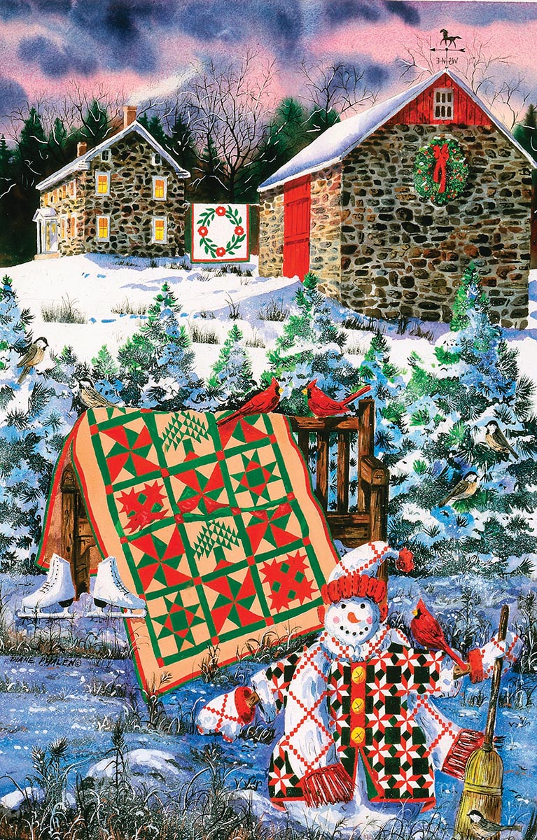 A Christmas Cheer Quilt by Diane Phalen – 1000 Piece Jigsaw Puzzle (Sunsout)