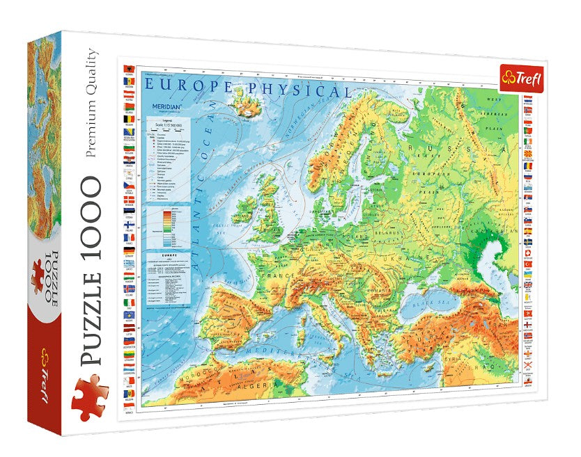 Trefl - Europe Physical Map - 1000 piece jigsaw puzzle