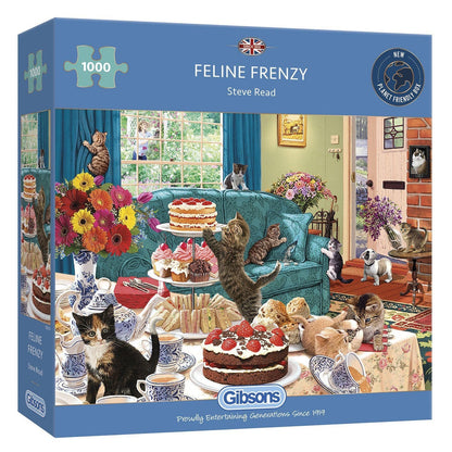 Gibsons - Feline Frenzy - 1000 Piece Jigsaw Puzzle