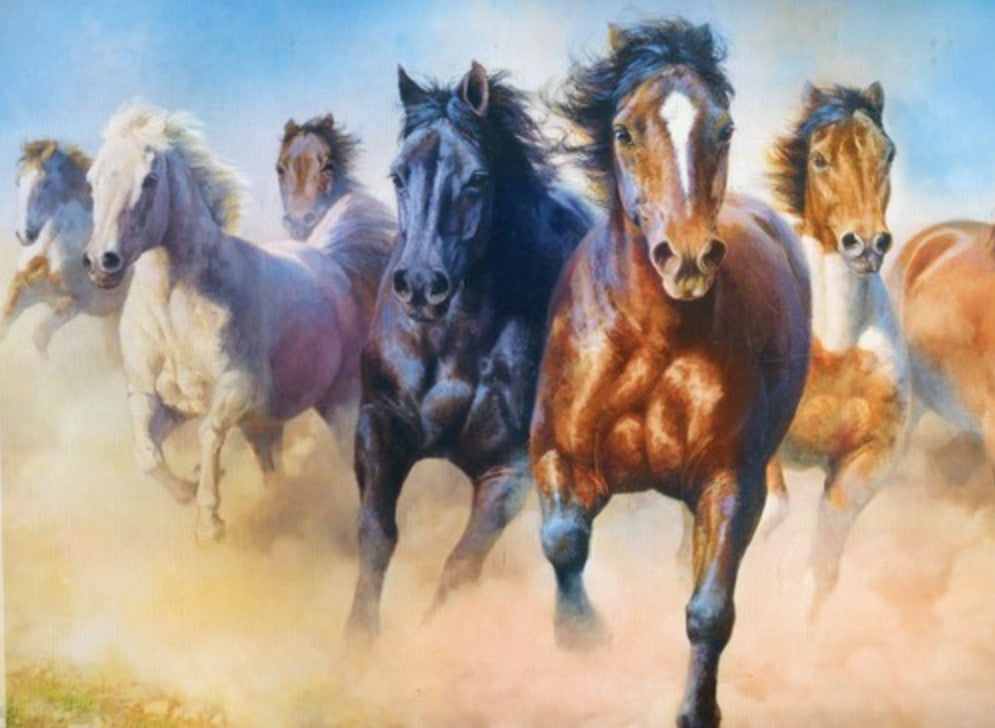 Galloping Herd of Horses – 2000 Piece Jigsaw Puzzle (Trefl)