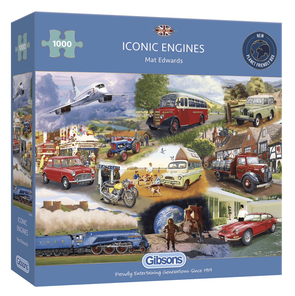 Gibsons - Iconic Engines - 1000 Piece Jigsaw Puzzle