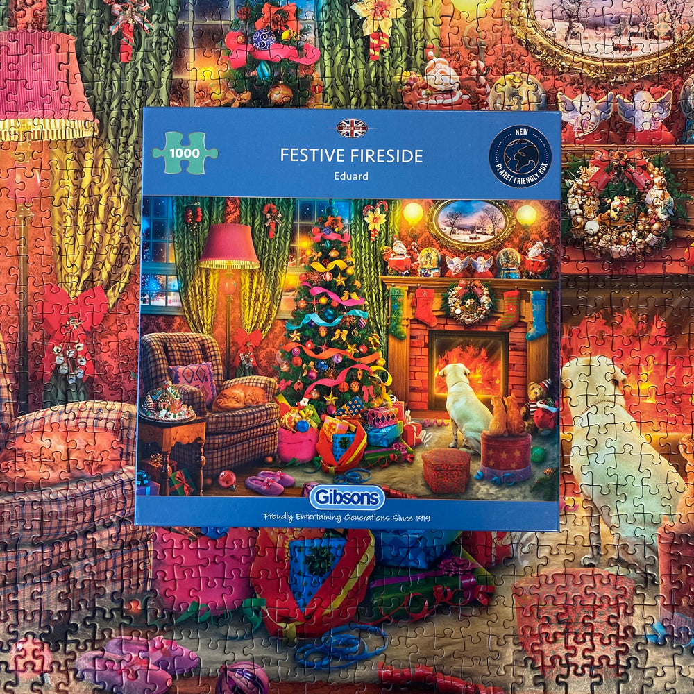 Festive Fireside – 1000 Piece Jigsaw Puzzle (Gibsons)