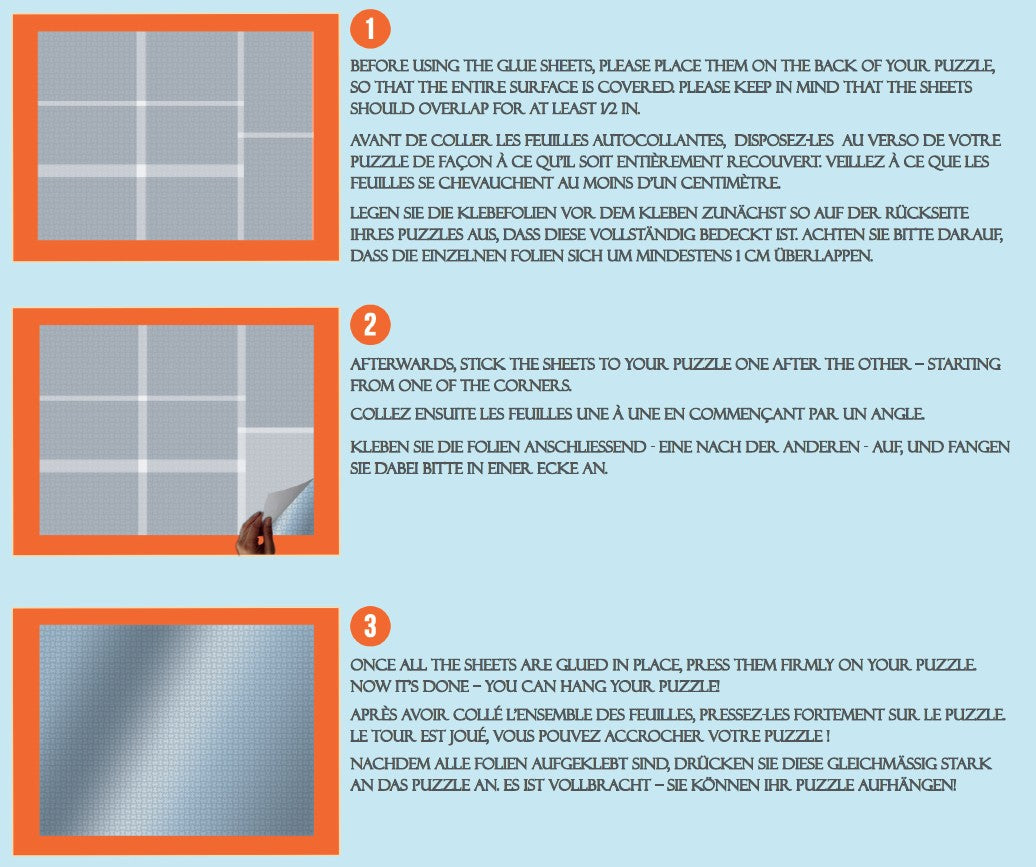 Jigsaw Puzzle Glue Sheets for 1000 Pieces
