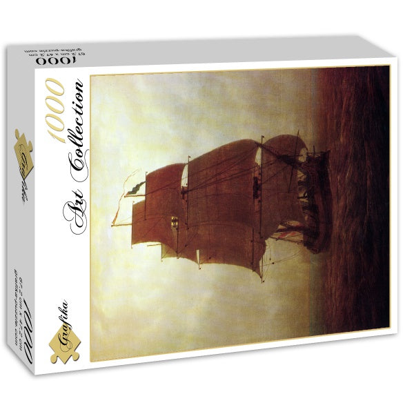 Segelschiff, 1815 by Caspar David Friedrich – 1000 Piece Jigsaw Puzzle (Grafika) - Completed Puzzle