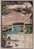 Affiche Chemins de Fer : Argenteuil-Mantes, 1893 – 1000 Piece Jigsaw Puzzle (Grafika)