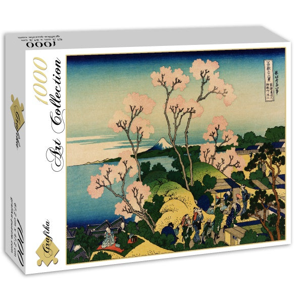 Shinagawa sur Le Tokaido by Hokusai – 1000 Piece Jigsaw Puzzle (Grafika)