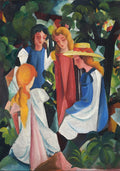 Quatre Filles, 1912-1913 by August Macke – 1000 Piece Jigsaw Puzzle (Grafika)