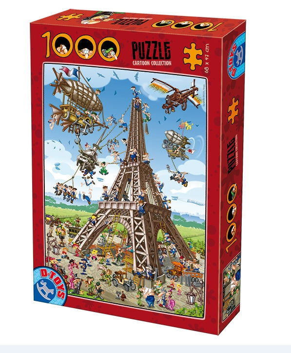 Cartoon Collection Eiffel Tower – 1000 Piece Jigsaw Puzzle (Dtoys)