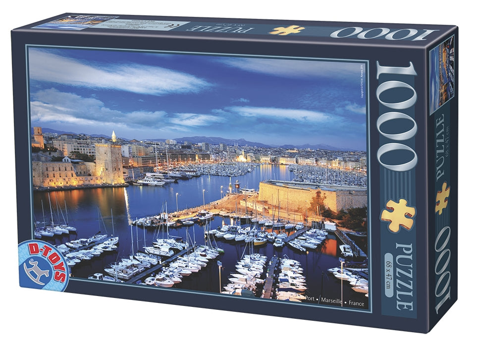 Port, Marseille, France – 1000 Piece Jigsaw Puzzle (Dtoys)