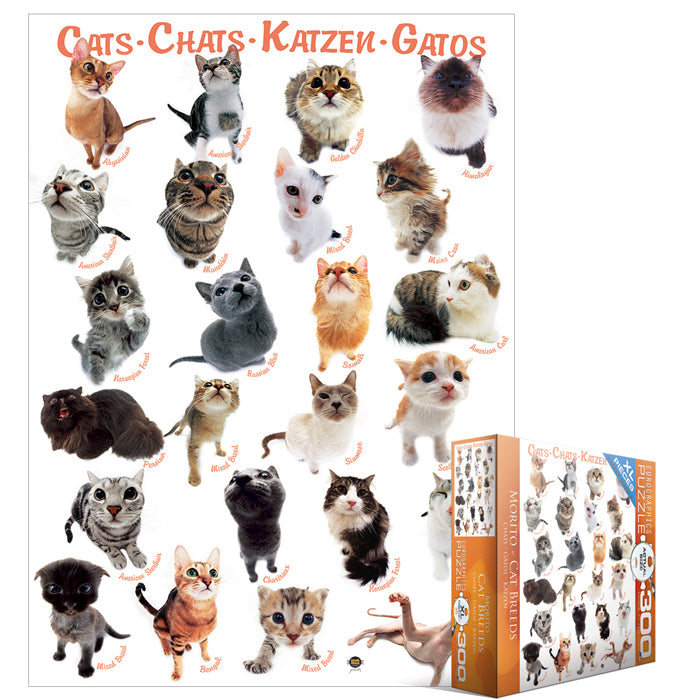 Eurographics 8300-1511 Cat Breeds 300 Piece Jigsaw Puzzle - Image 2