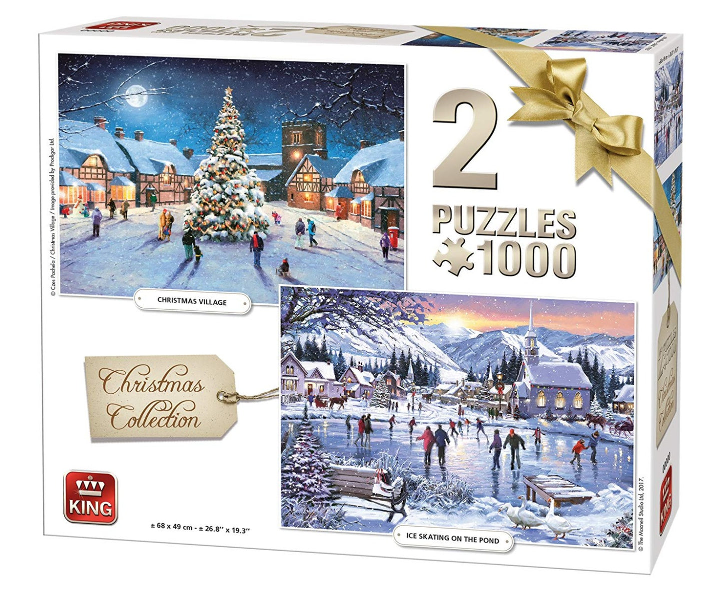 King Puzzle 05217 Christmas Collection - 2 x - 1000 Piece Jigsaw Puzzles