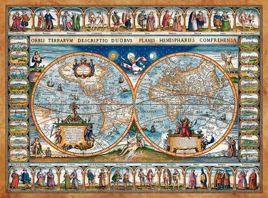 Castorland - Map of The World, 1639 - 1000 Piece  Jigsaw Puzzle