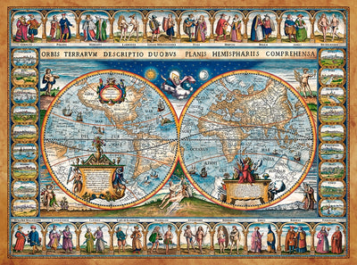 Map of The World, 1639 – 1000 Piece Jigsaw Puzzle (Castorland)