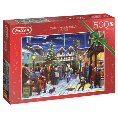 Falcon De Luxe - Christmas Market 500 Piece Jigsaw Puzzle