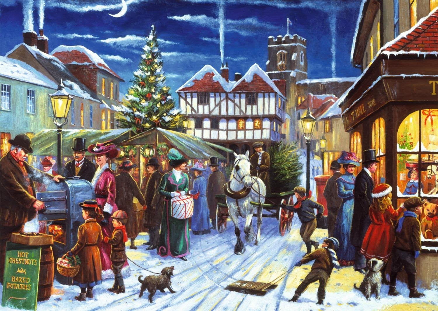 Christmas Market – 500 Piece Jigsaw Puzzle (Falcon De Luxe)