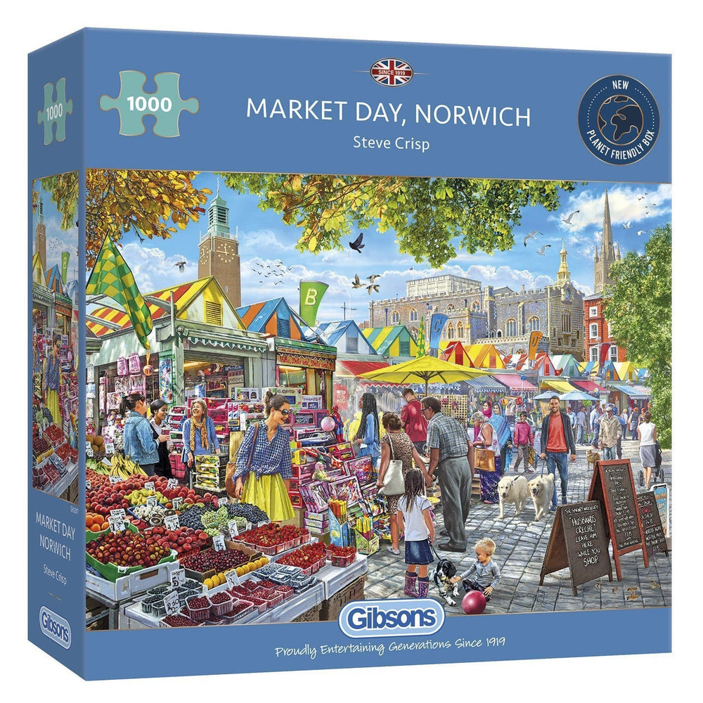 Gibsons - Market Day, Norwich - 1000 Piece Jigsaw Puzzle
