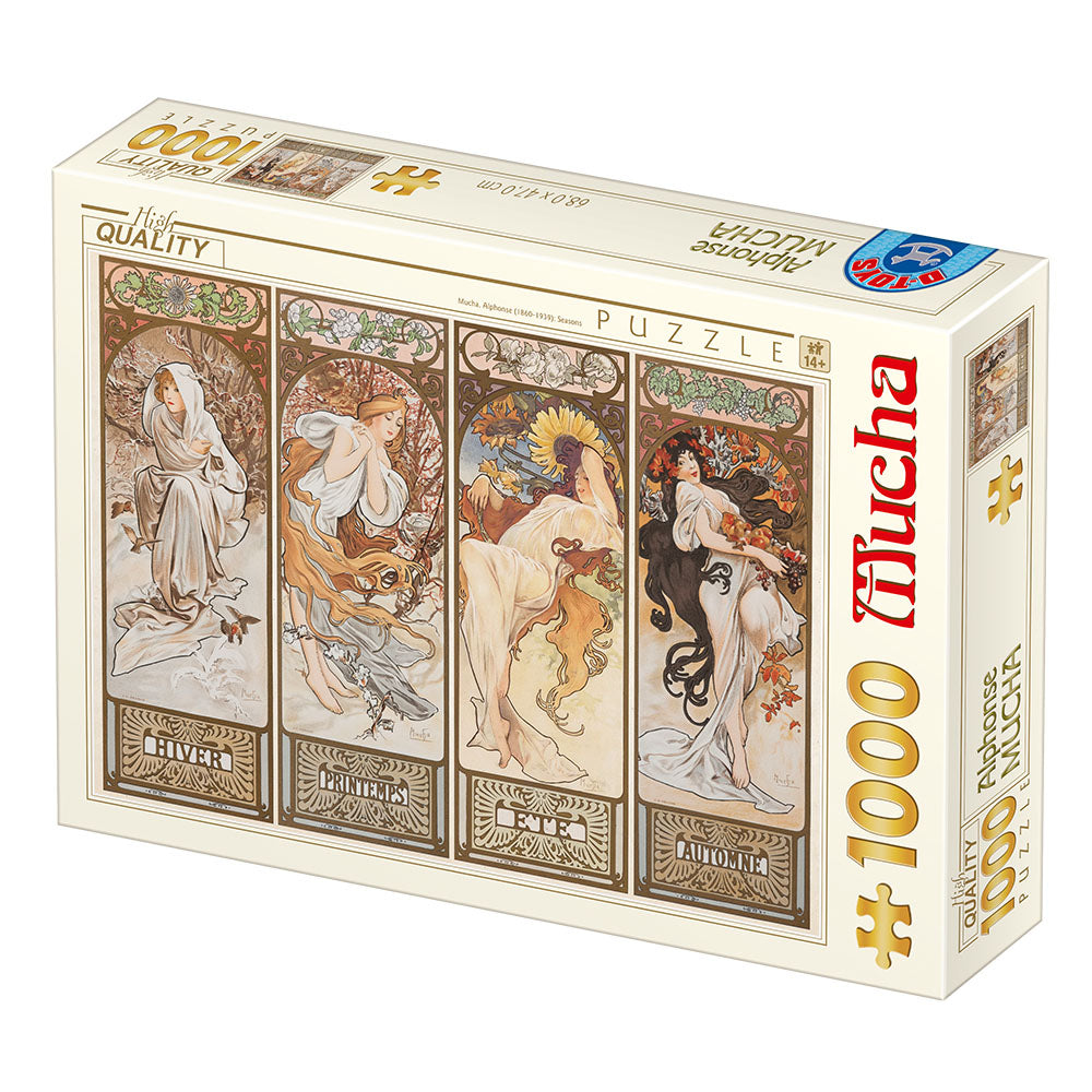 Seasons by Mucha Alfons – 1000 Piece Jigsaw Puzzle (DToys)
